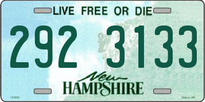 NH license plate 2923133