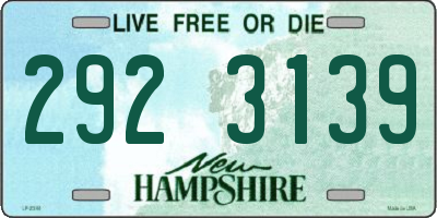 NH license plate 2923139
