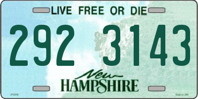 NH license plate 2923143