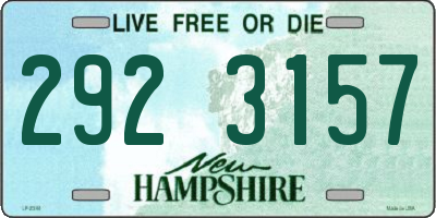 NH license plate 2923157