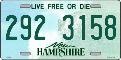 NH license plate 2923158