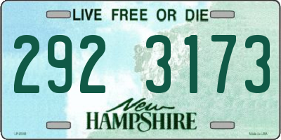 NH license plate 2923173