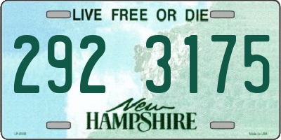 NH license plate 2923175