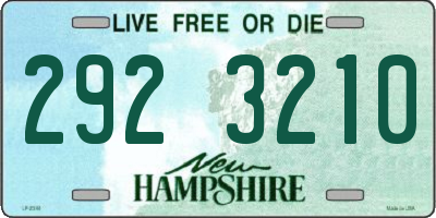 NH license plate 2923210