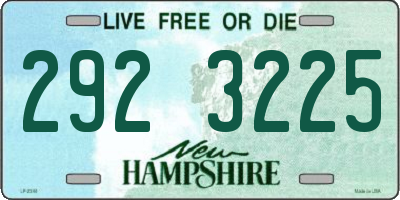 NH license plate 2923225