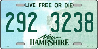 NH license plate 2923238