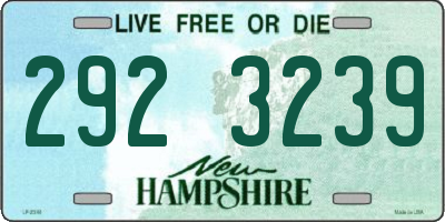 NH license plate 2923239