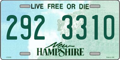 NH license plate 2923310