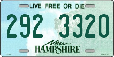 NH license plate 2923320