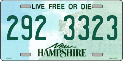 NH license plate 2923323