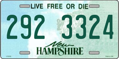 NH license plate 2923324