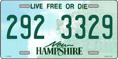 NH license plate 2923329