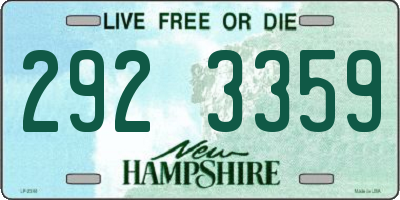 NH license plate 2923359