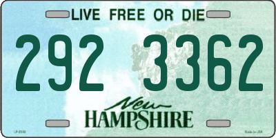 NH license plate 2923362