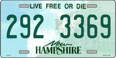 NH license plate 2923369