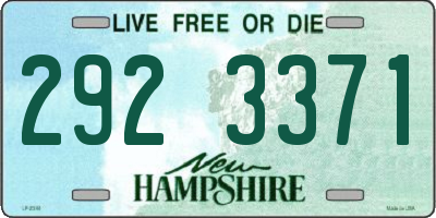 NH license plate 2923371