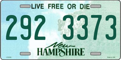 NH license plate 2923373