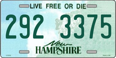 NH license plate 2923375