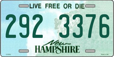 NH license plate 2923376