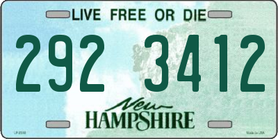 NH license plate 2923412
