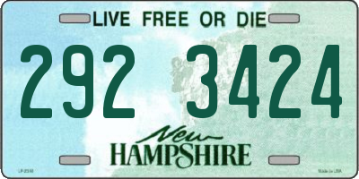 NH license plate 2923424