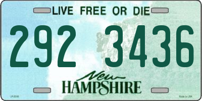 NH license plate 2923436