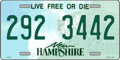 NH license plate 2923442