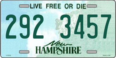 NH license plate 2923457