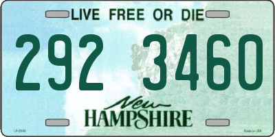 NH license plate 2923460
