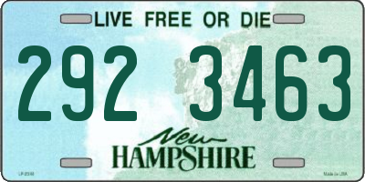 NH license plate 2923463