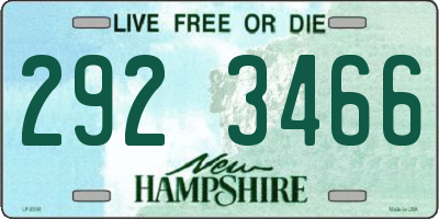 NH license plate 2923466