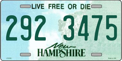 NH license plate 2923475
