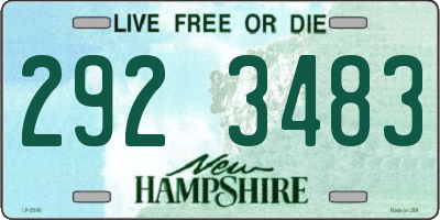 NH license plate 2923483