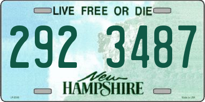 NH license plate 2923487