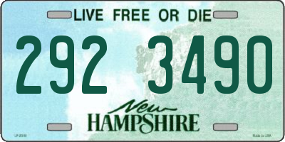 NH license plate 2923490