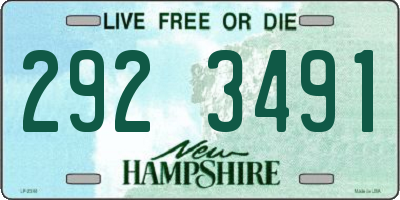 NH license plate 2923491
