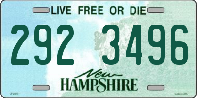 NH license plate 2923496
