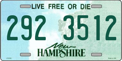 NH license plate 2923512