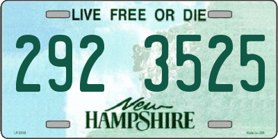NH license plate 2923525