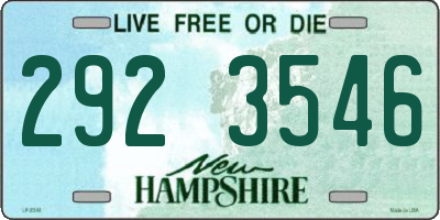 NH license plate 2923546