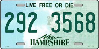 NH license plate 2923568