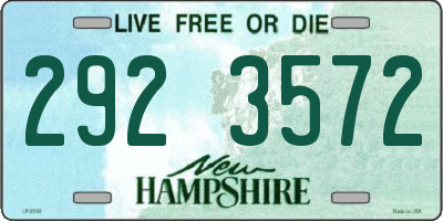 NH license plate 2923572