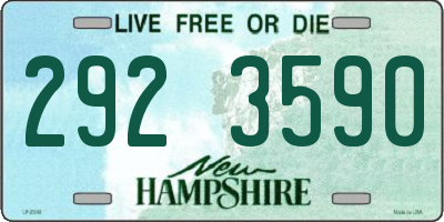 NH license plate 2923590