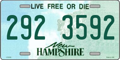 NH license plate 2923592