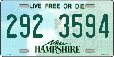 NH license plate 2923594