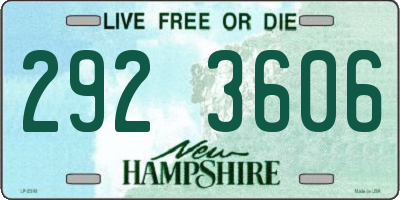 NH license plate 2923606