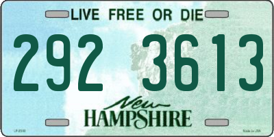 NH license plate 2923613