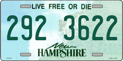 NH license plate 2923622