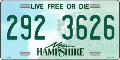 NH license plate 2923626