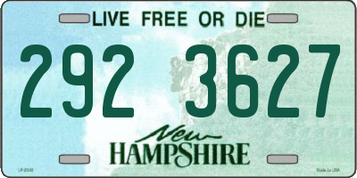 NH license plate 2923627